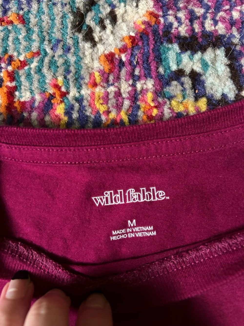 wild fable Short Sleeve Crewneck Tee in Berry Plum - Picture 2 of 3
